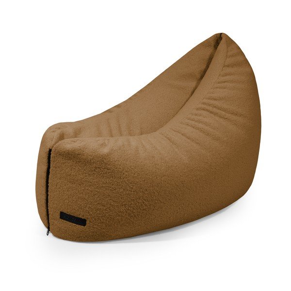 Brązowy dziecięcy worek do siedzenia z materiału bouclé Clip Clap 90 – SLOWDOWN