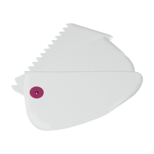 Zestaw 3 białych plastikowych szpatułek Metaltex-image-2