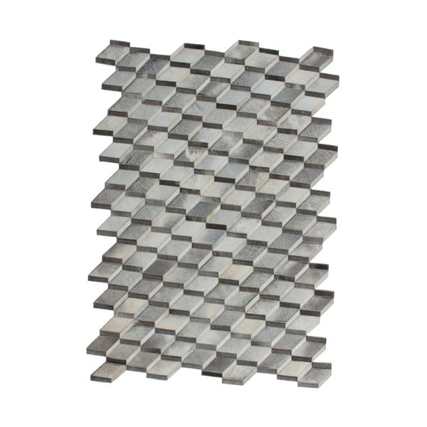 Dywan skórzany Revolution Grey, 116x174 cm