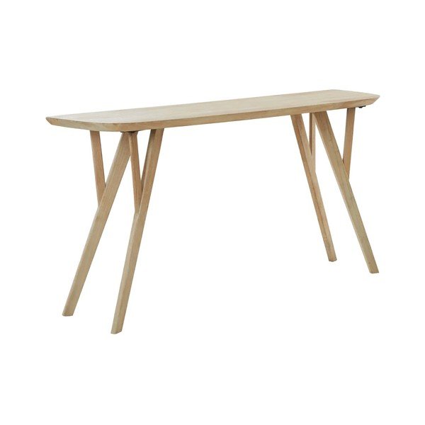 Konsola z litego drewna mango w naturalnym kolorze 44x160 cm Quenza – Light & Living