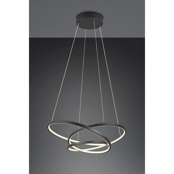 Lampa wisząca LED ze ściemniaczem w kolorze matowej czerni Darvin – Trio-image-1