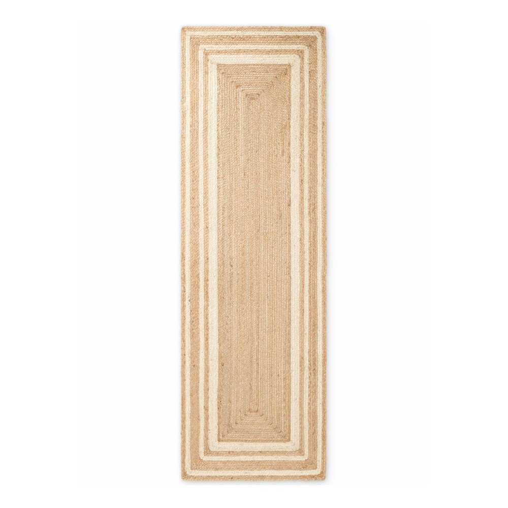 Kremowo-naturalny ręcznie tkany dwustronny chodnik z juty 70x200 cm Jutta – Hanse Home (zdjęcie 6)