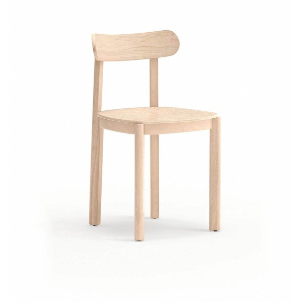 Krzesło w dekorze jesionu w naturalnym kolorze Nara – Teulat