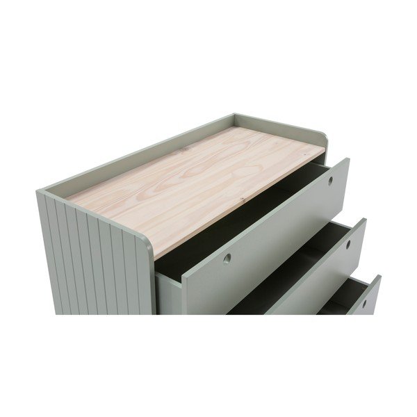 Zielona komoda z 3 szufladami Marckeric Monte-image-4