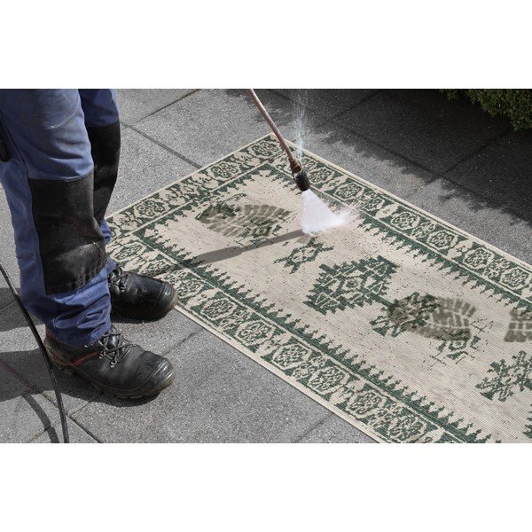 Zielono-kremowy chodnik odpowiedni na zewnątrz NORTHRUGS Duque, 80x350 cm-image-3