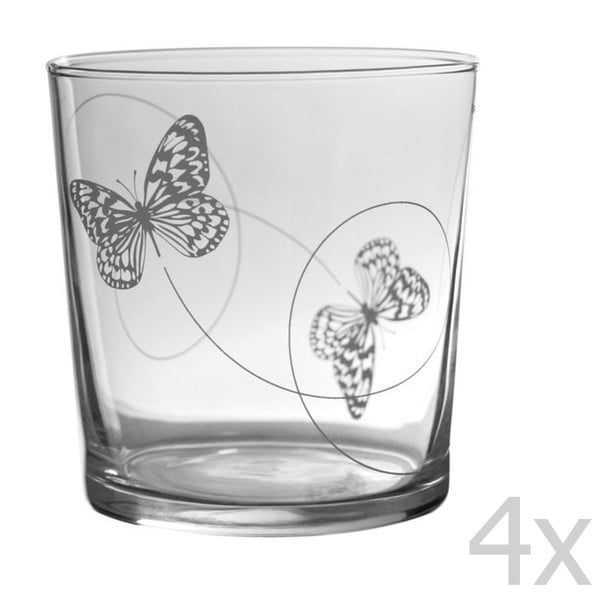 Zestaw 4 szklanek Butterfly Bodega