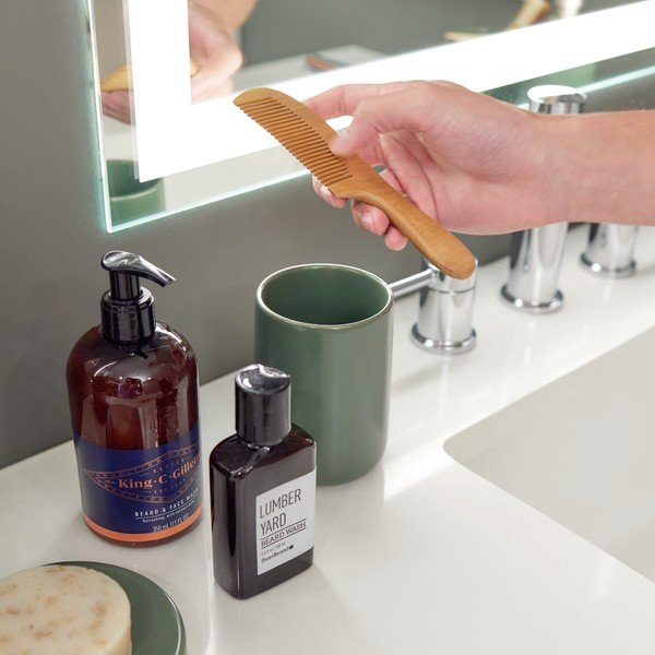 Zielony ceramiczny kubek na szczoteczki iDesign Vanity-image-1