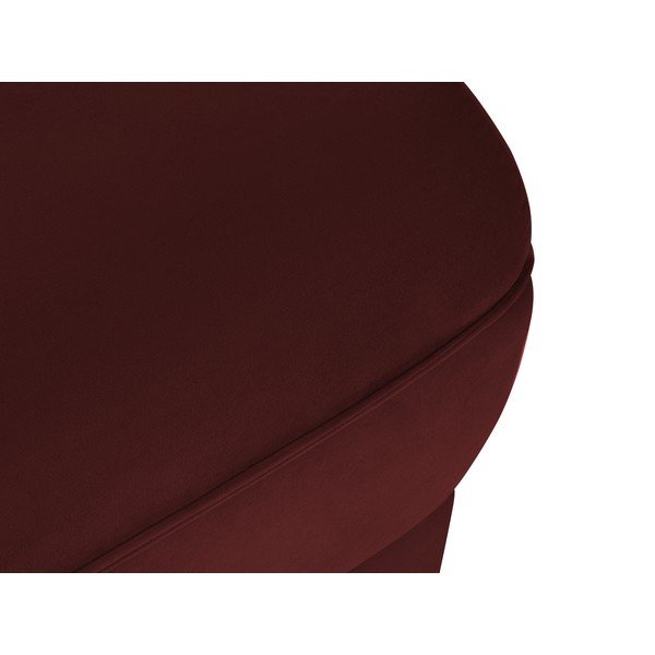 Czerwony aksamitny puf Lando – Micadoni Home-image-4