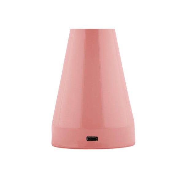 Różowa lampa stołowa LED ze ściemniaczem i metalowym kloszem (wysokość 20,5 cm) Rachel – Leitmotiv-image-2