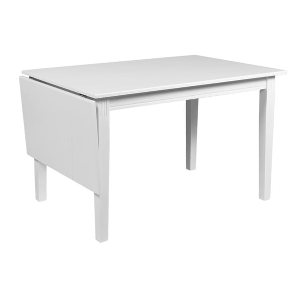 Biały stół z opuszczanym blatem z drewna dębowego Rowico Wittskar, 120 x 80 cm