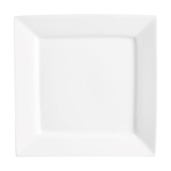 Biały talerz porcelanowy Price & Kensington Simplicity, 25x25 cm