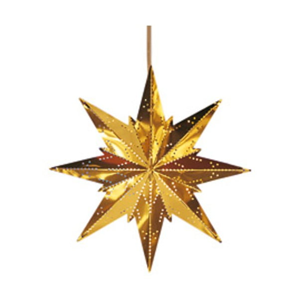 Metalowa gwiazda świecąca w barwie mosiądzu Best Season Brass Star Mini
