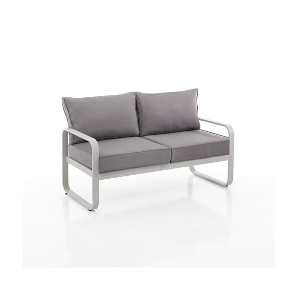 Szara aluminiowa sofa ogrodowa Ischia – Tomasucci
