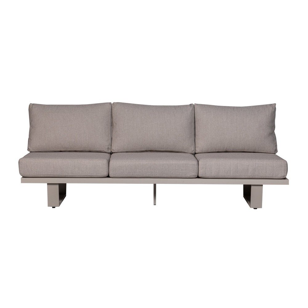Szarobeżowa tapicerowana sofa ogrodowa Bear – WOOOD