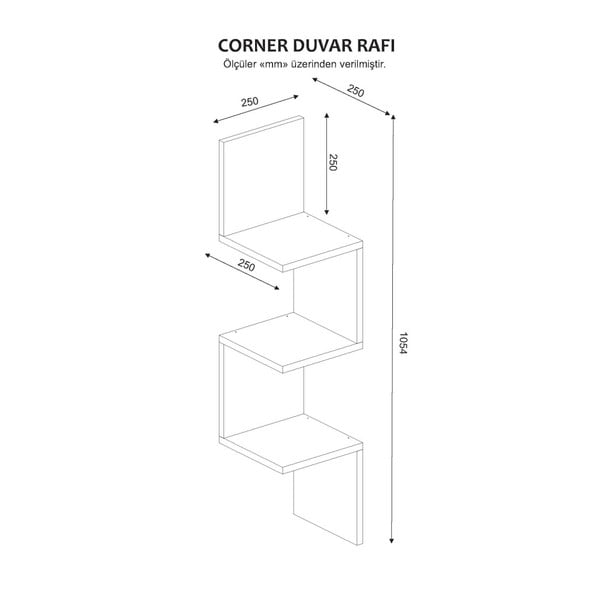 Biała półka pionowa Corner-image-3