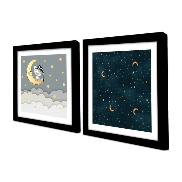 Obrazki dziecięce zestaw 2 szt. 33x68 cm Night – Wallity-image-2
