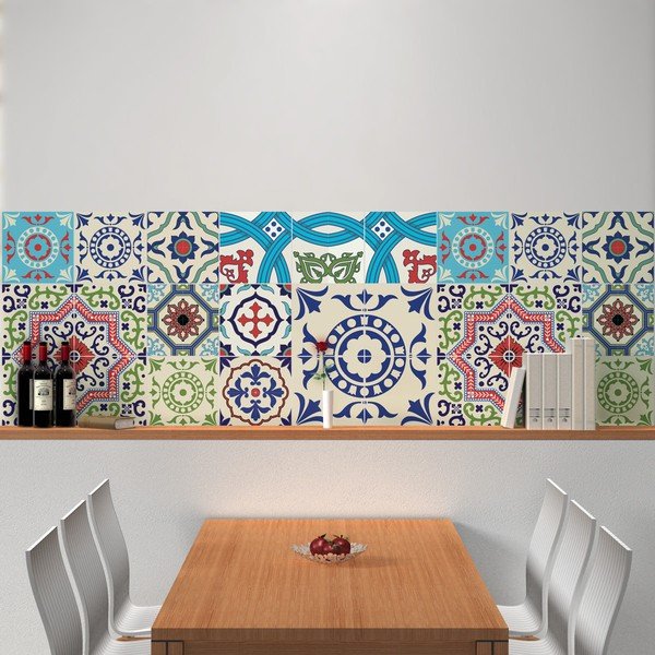 Zestaw 30 naklejek Ambiance Azulejos Salsa, 120x100 cm-image-4