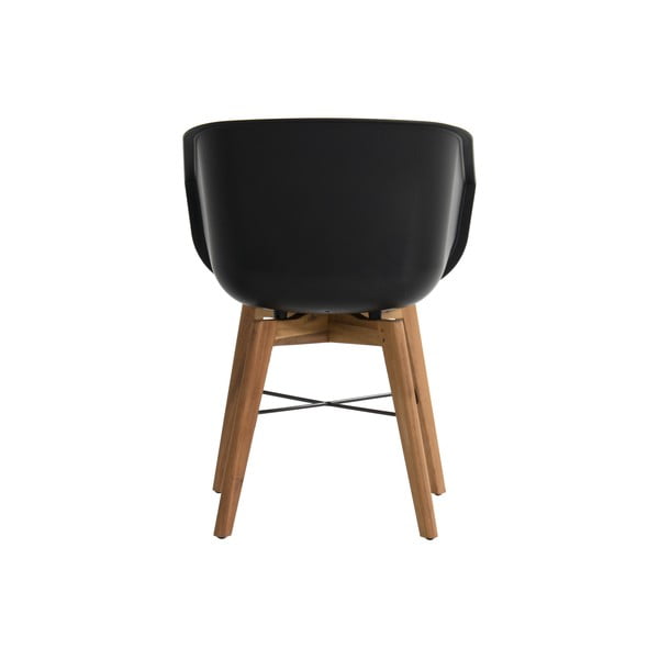 Czarne plastikowe krzesła ogrodowe zestaw 2 szt. Amalia – Hartman-image-4