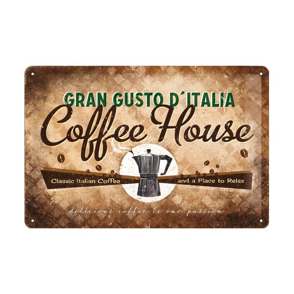 Blaszana tablica Coffee House, 20x30 cm