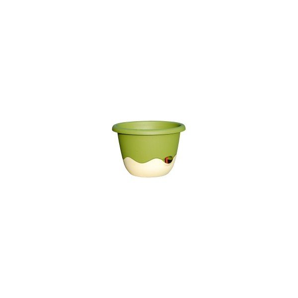 Zielono-biała doniczka z systemem nawadniania do zawieszenia Plastia Mareta, dł. 25 cm-image-1