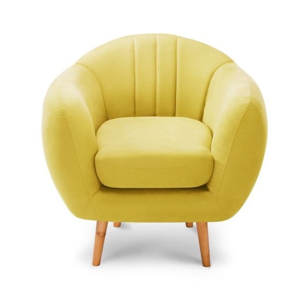 Żółty fotel Scandi by Stella Cadente Maison Comete