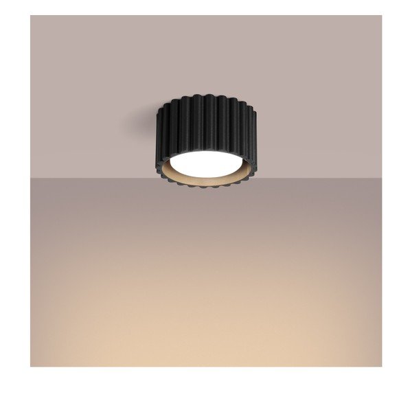 Czarna metalowa lampa punktowa ø 10 cm Zora – Sollux-image-3