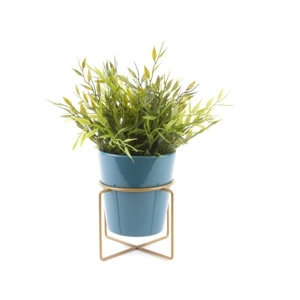 Turkusowa ceramiczna doniczka na podstawce PT LIVING Coy, Ø 11,5 cm-image-2