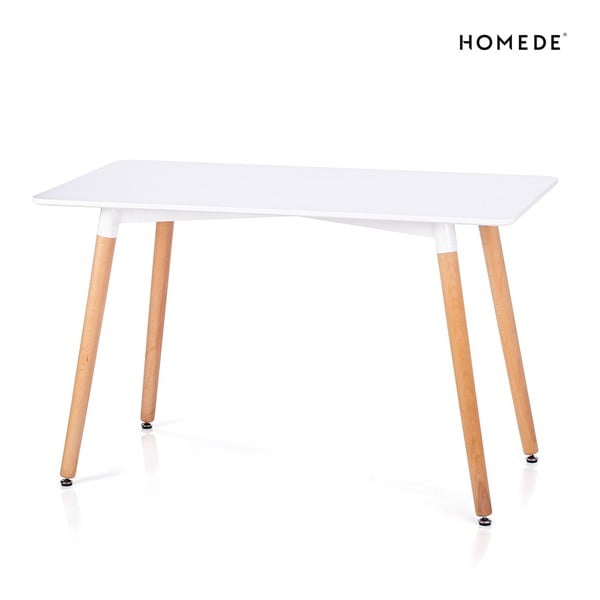 Stół z białym blatem 80x120 cm Elle – Homede