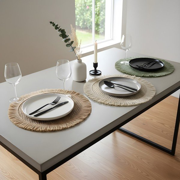 Mata stołowa ø 38 cm Pepita – douceur d'intérieur-image-1