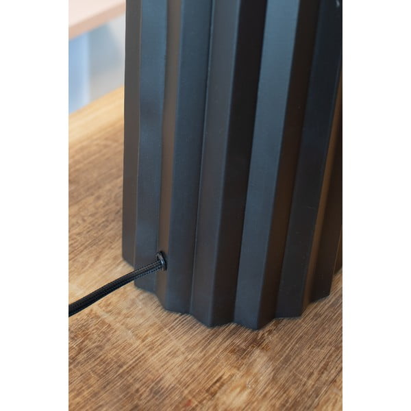 Czarna lampa stołowa z tekstylnym kloszem (wys. 60 cm) Hashira – Markslöjd-image-2