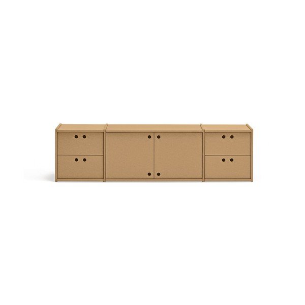 Szafka pod TV w naturalnym kolorze 157x42x40 cm Wally – Teulat