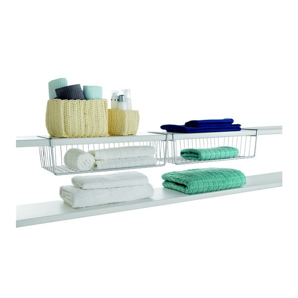 Podwieszany koszyk pod półkę Metaltex Kanguro, dł. 50 cm-image-1