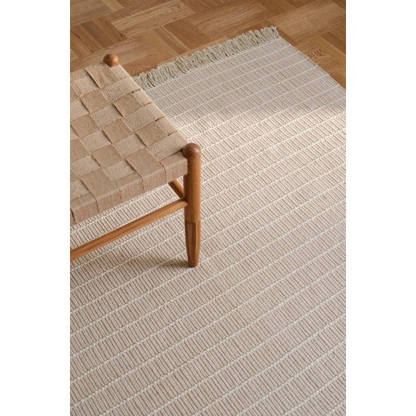Beżowy bawełniany chodnik tkany ręcznie 80x150 cm Irma – Jotex-image-1