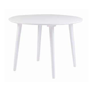 Biały stół z drewna kauczukowego Rowico Lotte, ⌀ 106 cm