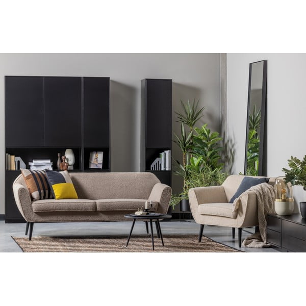 Czarna szafka modułowa z litego drewna sosnowego 40x210 cm Finca – WOOOD-image-1