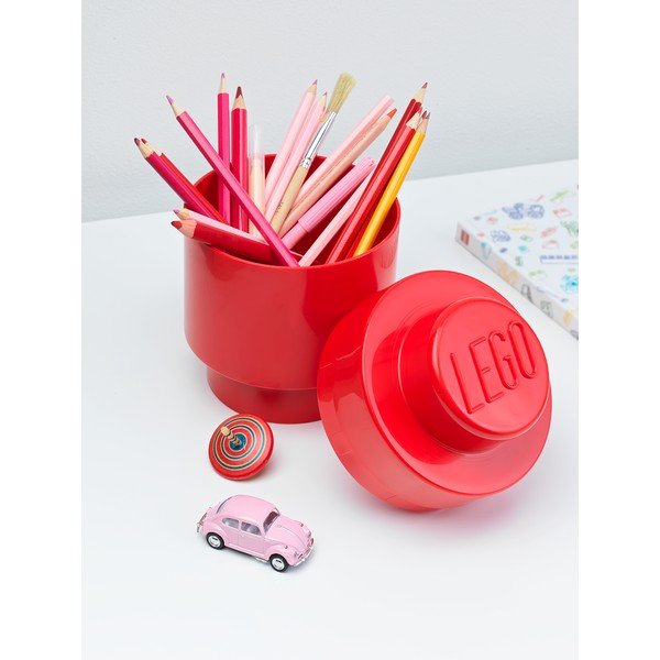 Czerwony pojemnik okrągły LEGO®, ⌀ 12,5 cm-image-2