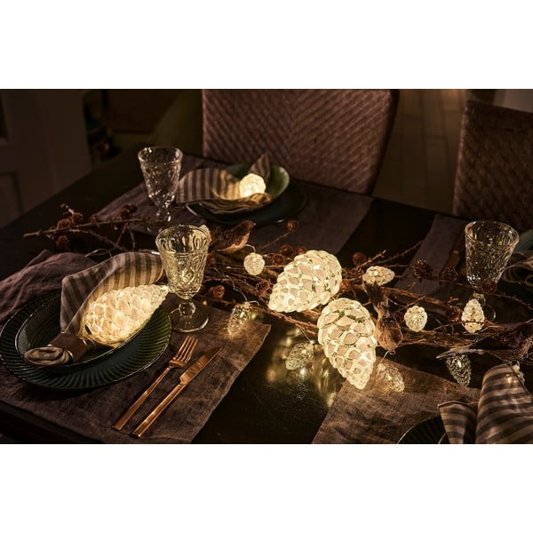 Biała wisząca świąteczna dekoracja świetlna ø 5 cm Celina – Sirius-image-2