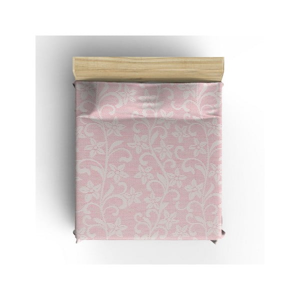 Różowa narzuta bawełniana na łóżko Hutna, 200x220 cm
