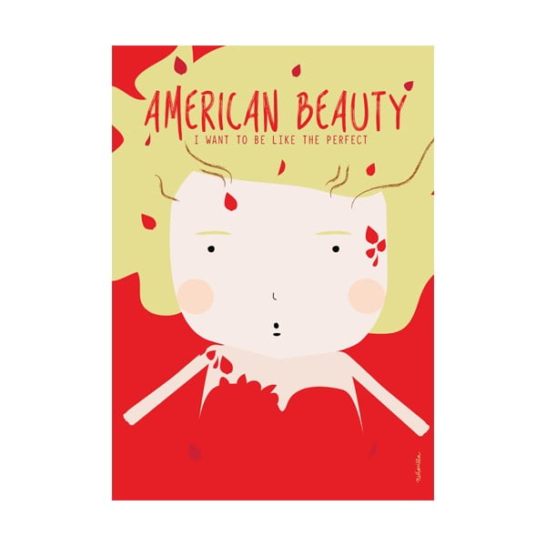 Plakat NiñaSilla American Beauty, 21x42 cm