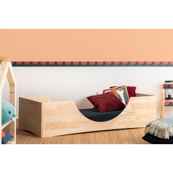 Dziecięce łóżko z drewna sosnowego Adeko Pepe Bork, 100x190 cm
