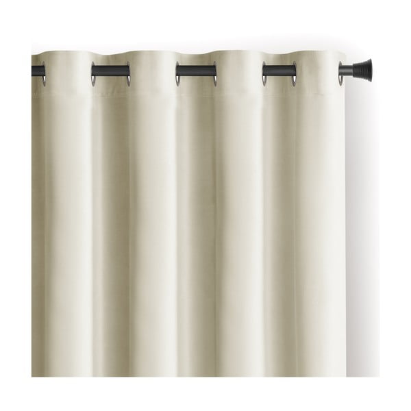 Kremowa aksamitna zasłona częściowo zaciemniająca (dimout) 140x270 cm Eyelets – Restilo