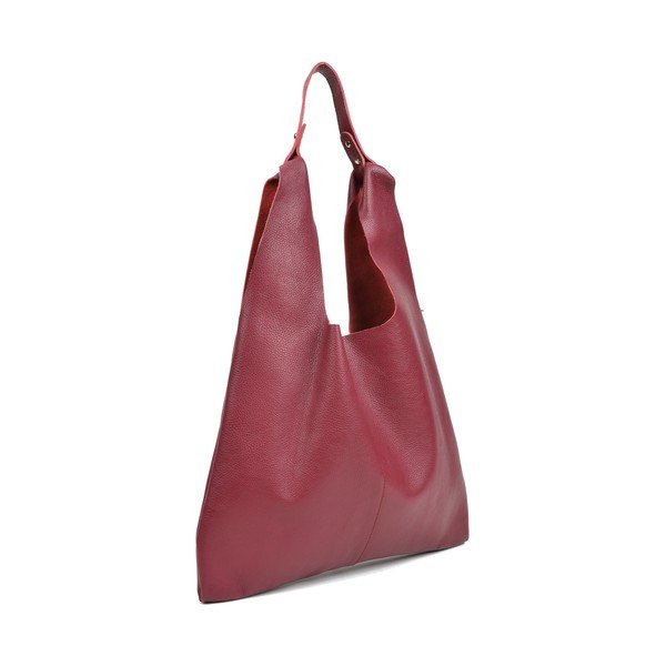 Bordowa torebka skórzana Sofia Cardoni Hobo-image-1