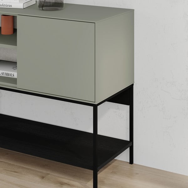 Zielono-czarna komoda 180x80x40 cm Amira – Marckeric-image-4