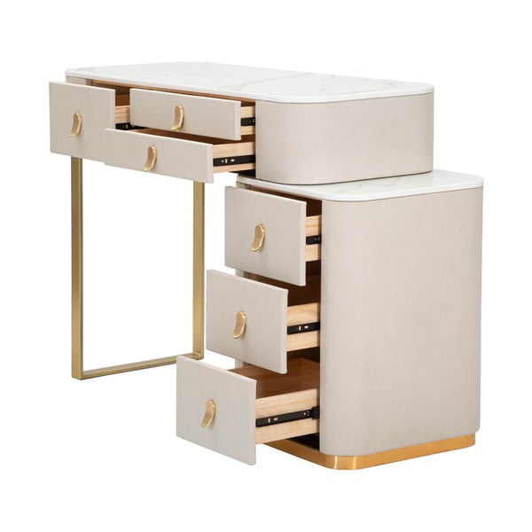 Konsola w beżowo-złotym kolorze 40x120 cm Beauty – Mauro Ferretti-image-2