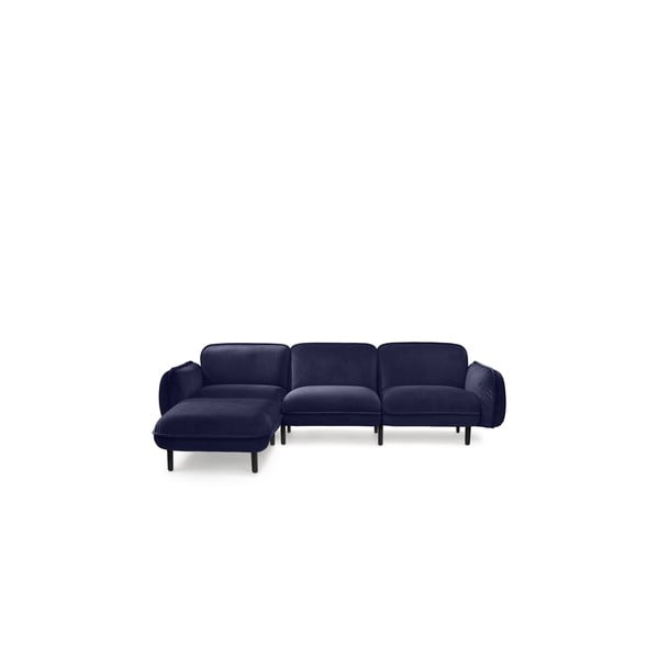 Ciemnoniebieska aksamitna sofa EMKO Bean-image-3