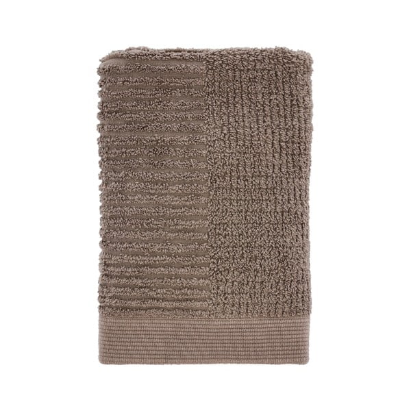 Szarobrązowy bawełniany ręcznik frotte 50x70 cm Classic – Zone
