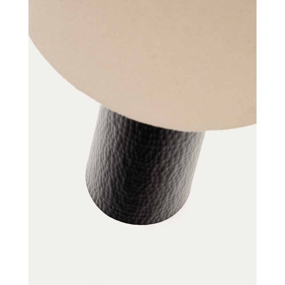 Czarno-kremowa lampa stojąca z tekstylnym kloszem (wysokość 129 cm) Senni – Kave Home (zdjęcie 5)