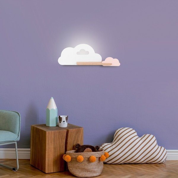 Biało-różowa lampa dziecięca Cloud – Candellux Lighting-image-1