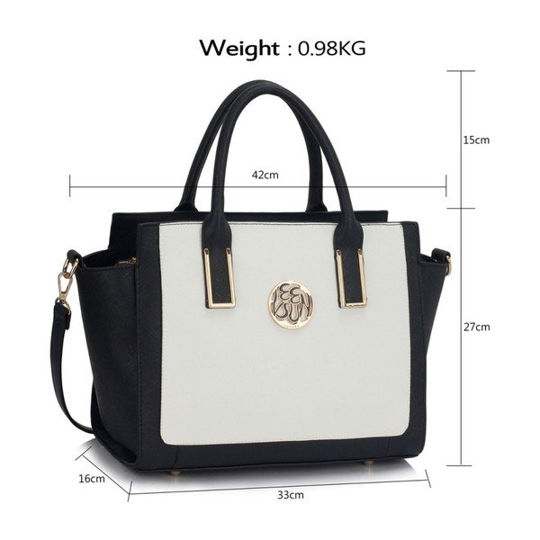 Torebka L&S Teri Black & White-image-3