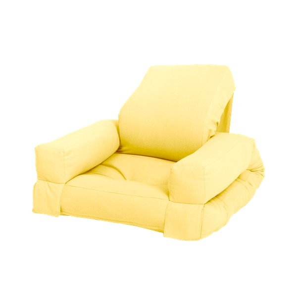 Żółty dziecięcy fotel rozkładany Karup Design Mini Hippo Yellow-image-3